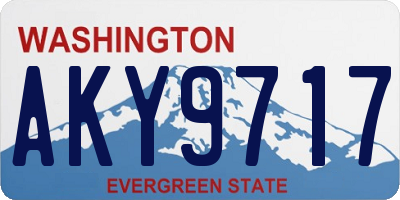 WA license plate AKY9717