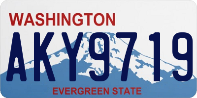WA license plate AKY9719
