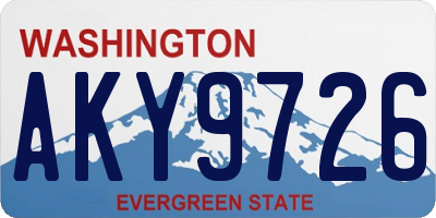 WA license plate AKY9726