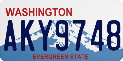 WA license plate AKY9748