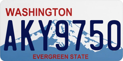 WA license plate AKY9750