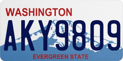 WA license plate AKY9809