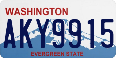 WA license plate AKY9915