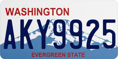 WA license plate AKY9925