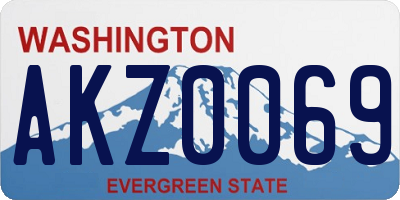 WA license plate AKZ0069