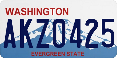 WA license plate AKZ0425