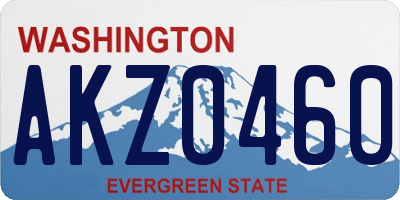 WA license plate AKZ0460