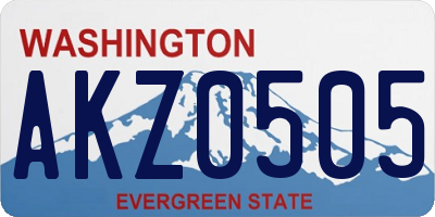 WA license plate AKZ0505