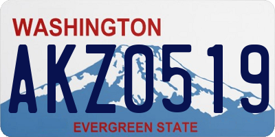 WA license plate AKZ0519