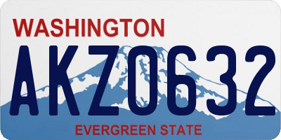 WA license plate AKZ0632