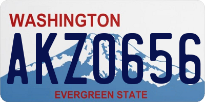 WA license plate AKZ0656