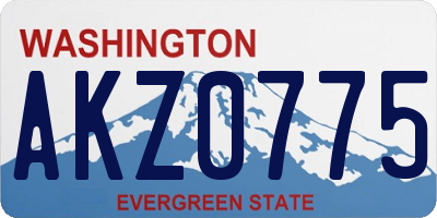 WA license plate AKZ0775