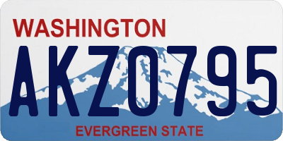WA license plate AKZ0795