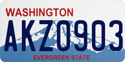 WA license plate AKZ0903