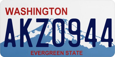 WA license plate AKZ0944