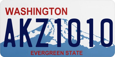 WA license plate AKZ1010