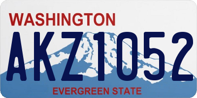 WA license plate AKZ1052