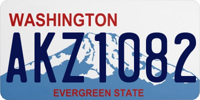 WA license plate AKZ1082