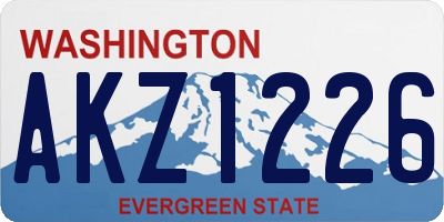WA license plate AKZ1226
