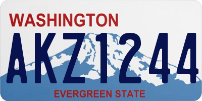 WA license plate AKZ1244