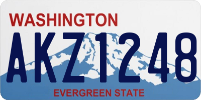 WA license plate AKZ1248