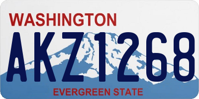 WA license plate AKZ1268