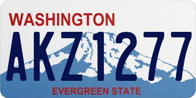 WA license plate AKZ1277
