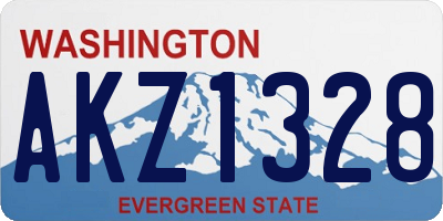 WA license plate AKZ1328