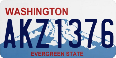 WA license plate AKZ1376