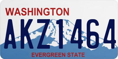 WA license plate AKZ1464