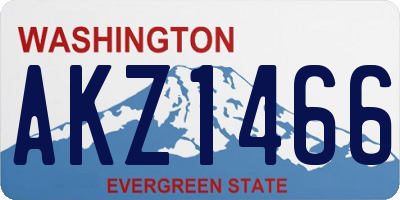 WA license plate AKZ1466