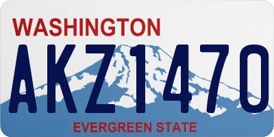WA license plate AKZ1470