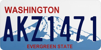 WA license plate AKZ1471