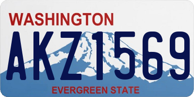WA license plate AKZ1569