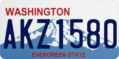 WA license plate AKZ1580