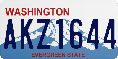 WA license plate AKZ1644