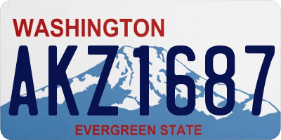 WA license plate AKZ1687