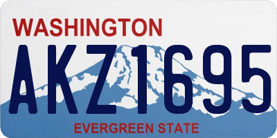WA license plate AKZ1695