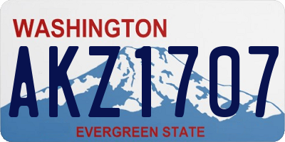 WA license plate AKZ1707
