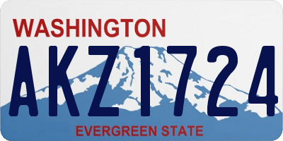 WA license plate AKZ1724