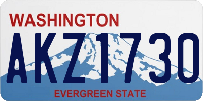 WA license plate AKZ1730