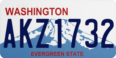 WA license plate AKZ1732