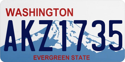 WA license plate AKZ1735