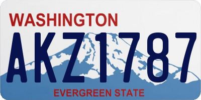 WA license plate AKZ1787