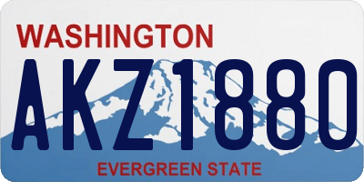 WA license plate AKZ1880