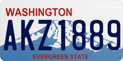 WA license plate AKZ1889