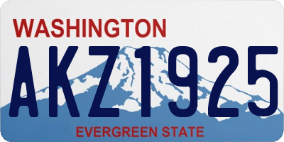 WA license plate AKZ1925