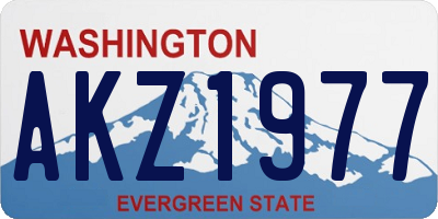 WA license plate AKZ1977