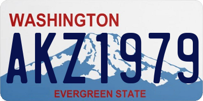 WA license plate AKZ1979