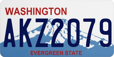 WA license plate AKZ2079